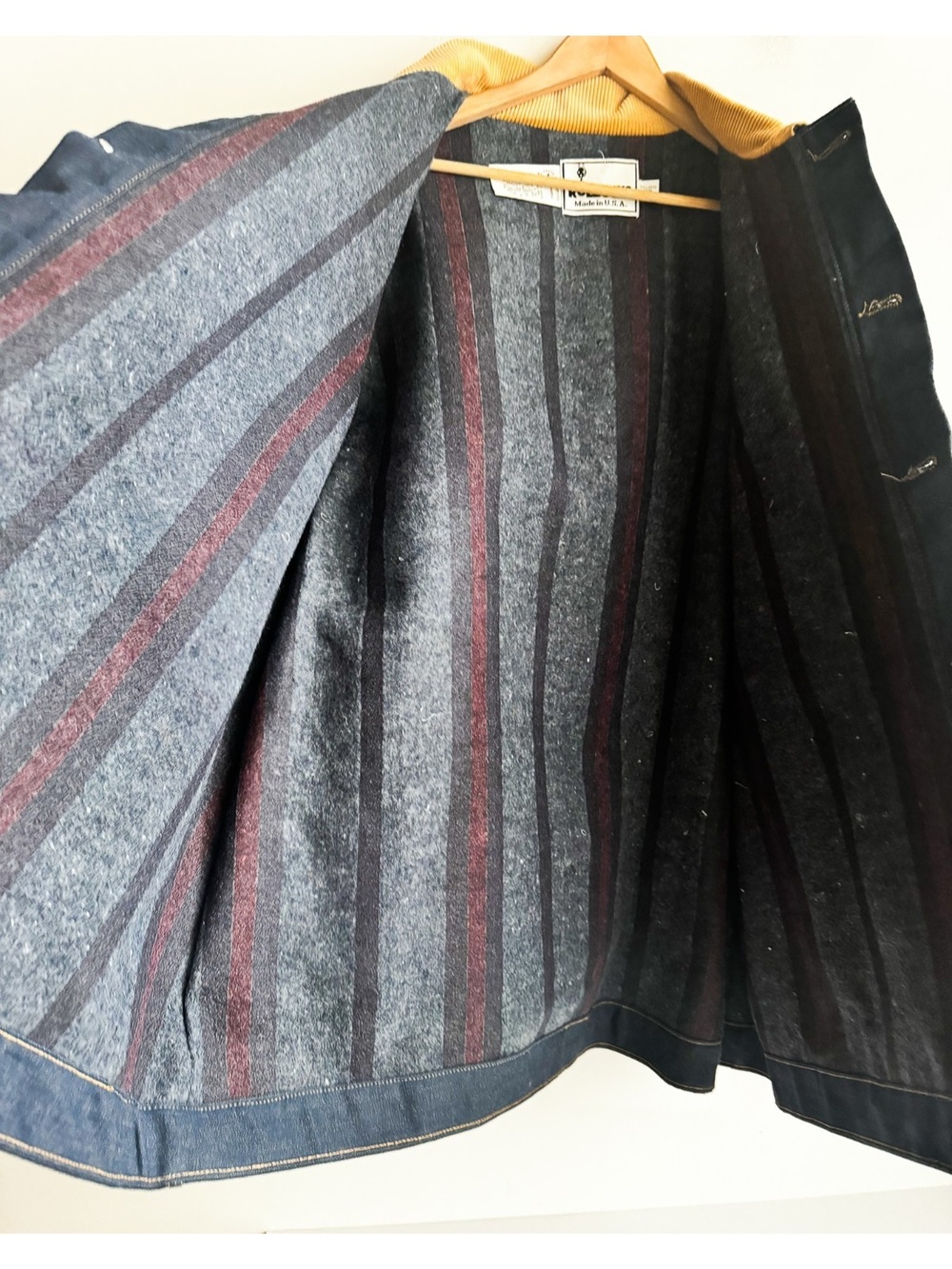 Roebucks Vintage Deadstock Dark Denim Wool LinedChore Jacket XXXL/54-56 - Picture 5 of 8